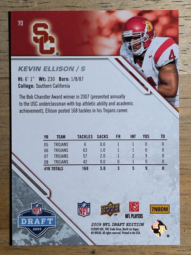 2009 Upper Deck Draft Edition #70 Kevin Ellison RC