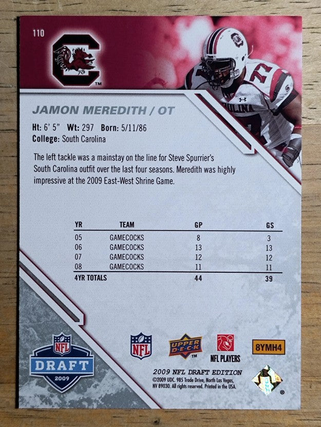 2009 Upper Deck Draft Edition #110 Jamon Meredith RC