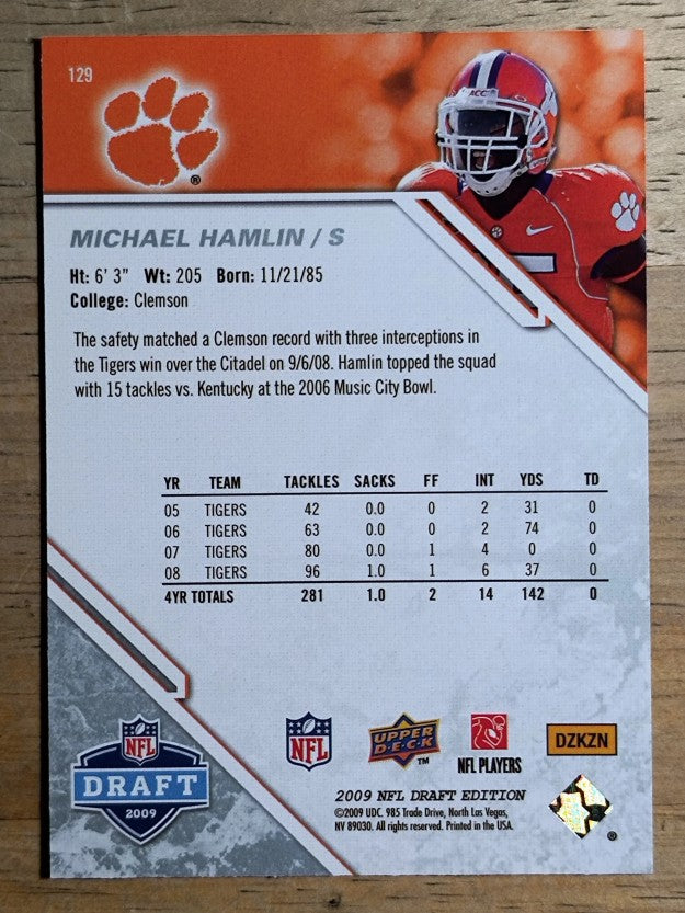 2009 Upper Deck Draft Edition #129 Michael Hamlin RC
