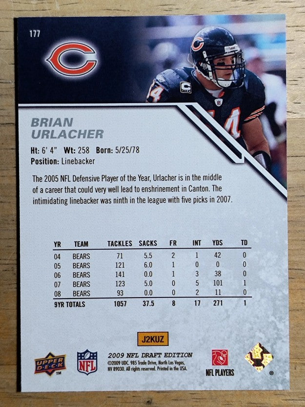 2009 Upper Deck Draft Edition #177 Brian Urlacher