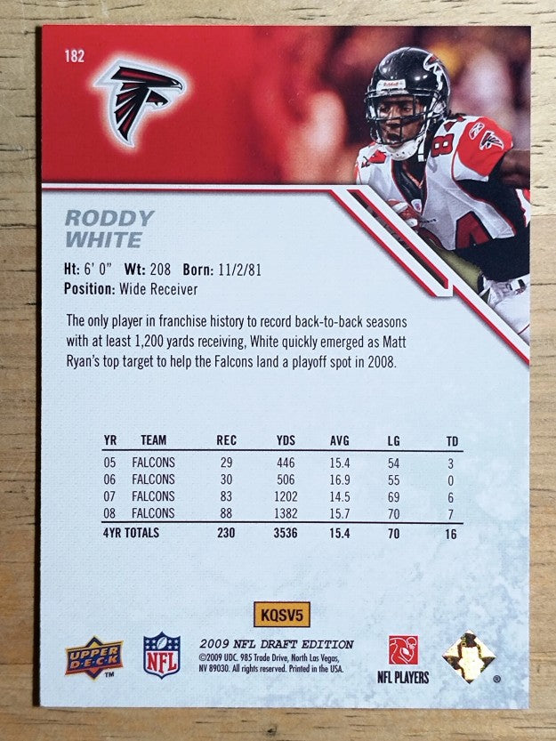 2009 Upper Deck Draft Edition #182 Roddy White