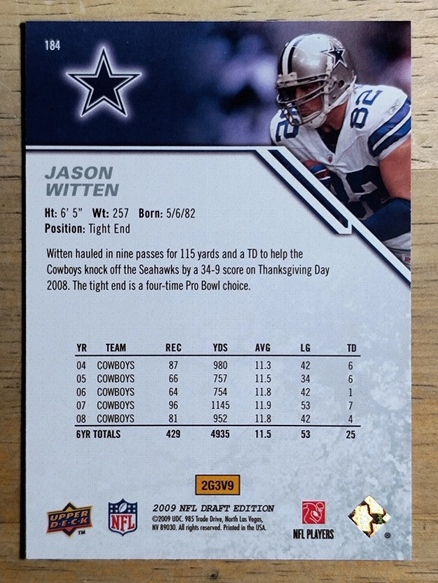 2009 Upper Deck Draft Edition #184 Jason Witten