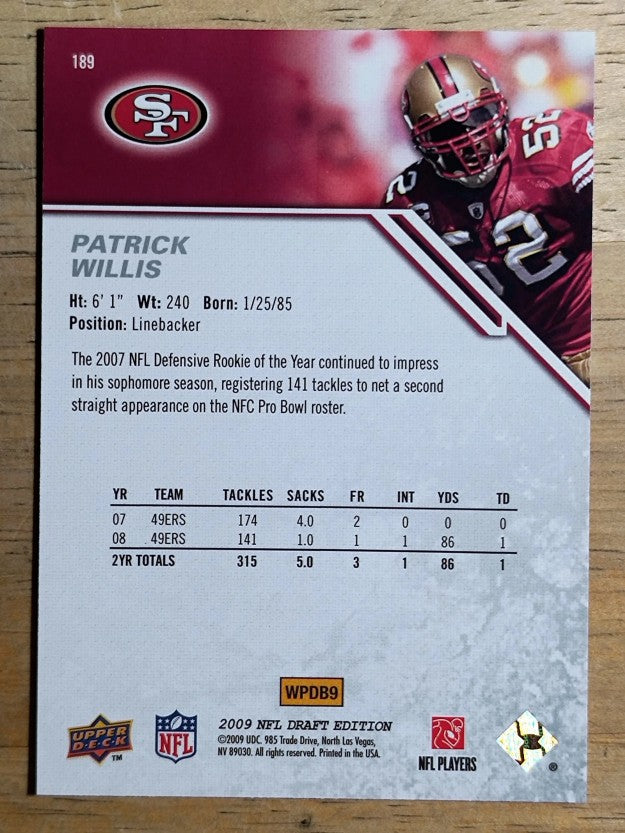 2009 Upper Deck Draft Edition #189 Patrick Willis