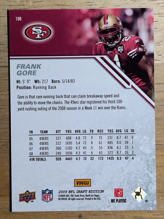 2009 Upper Deck Draft Edition #198 Frank Gore