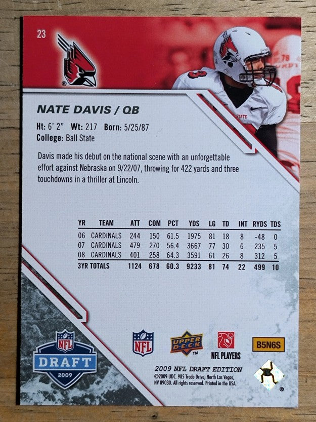 2009 Upper Deck Draft Edition Brown #23 Nate Davis
