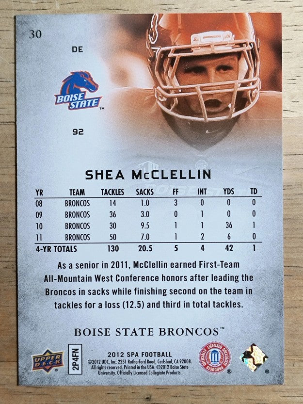 2012 SP Authentic #30 Shea McClellin