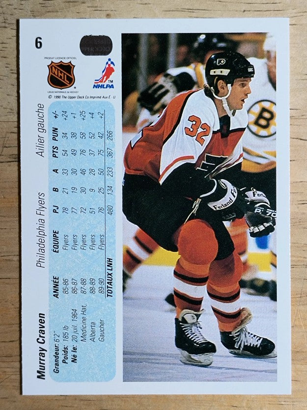 1990-91 Upper Deck French #6 Murray Craven