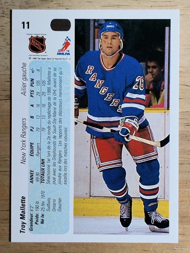 1990-91 Upper Deck French #11 Troy Mallette RC
