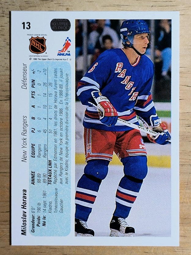 1990-91 Upper Deck French #13 Miloslav Horava RC
