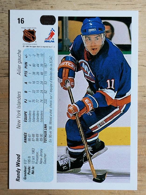 1990-91 Upper Deck French #16 Randy Wood