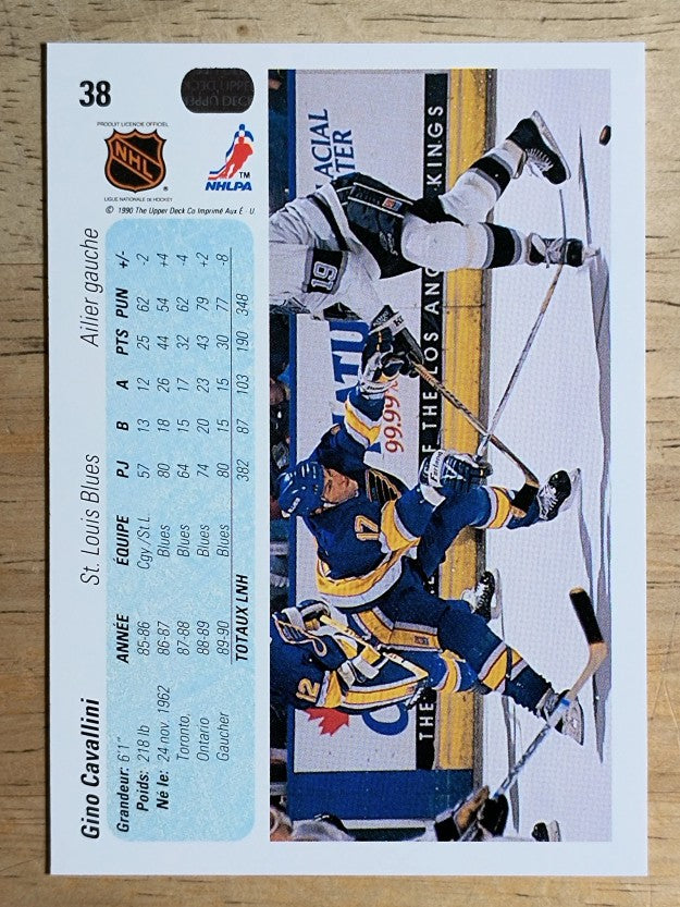 1990-91 Upper Deck French #38 Gino Cavallini