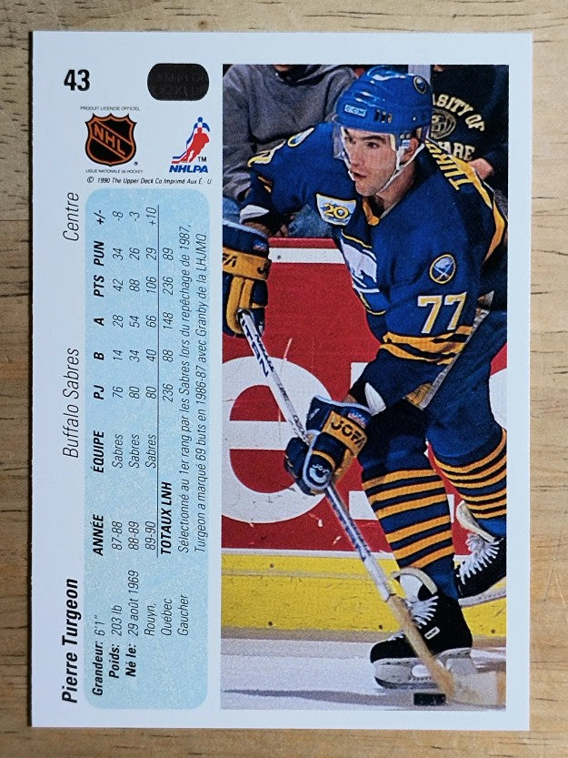 1990-91 Upper Deck French #43 Pierre Turgeon
