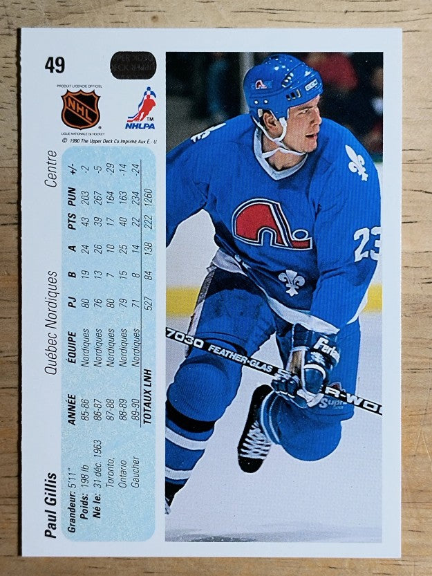 1990-91 Upper Deck French #49 Paul Gillis