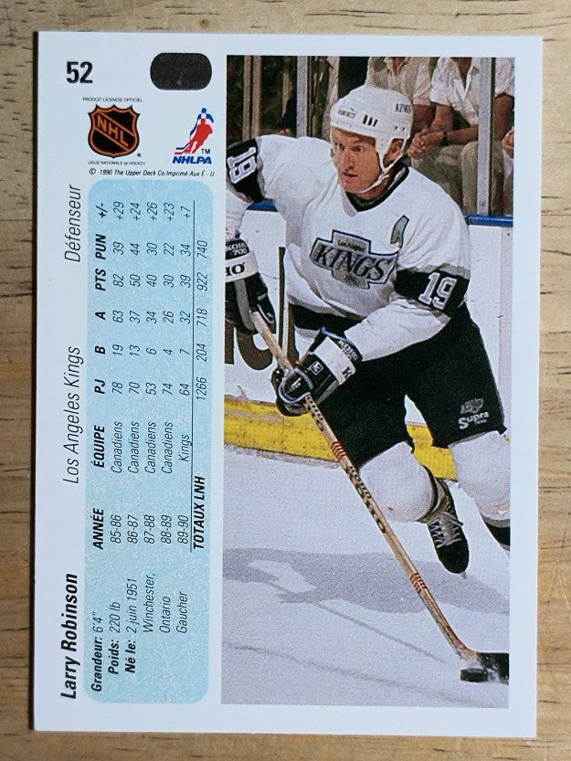 1990-91 Upper Deck French #52 Larry Robinson