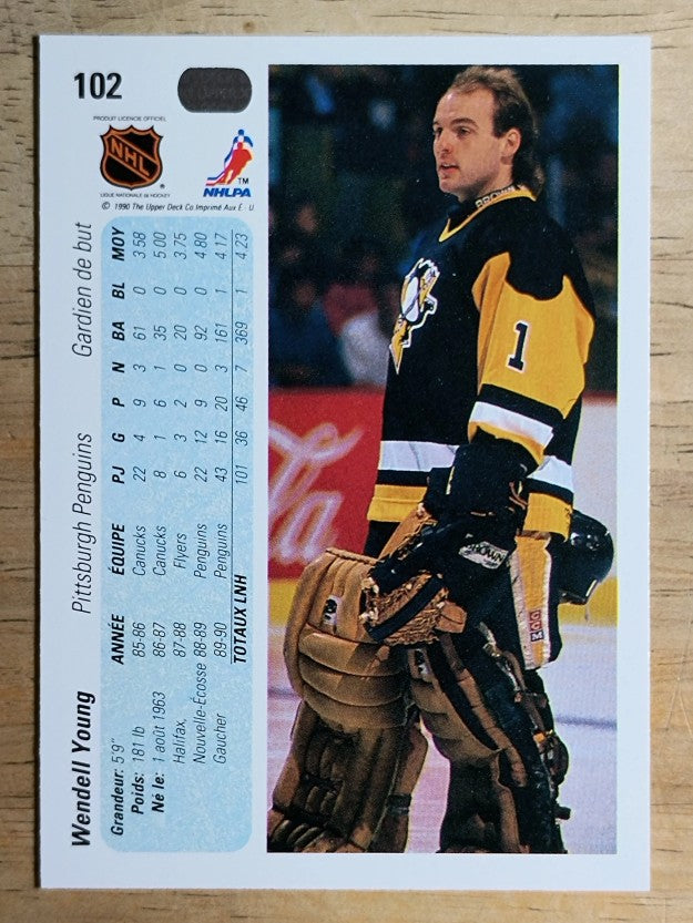1990-91 Upper Deck French #102 Wendell Young RC