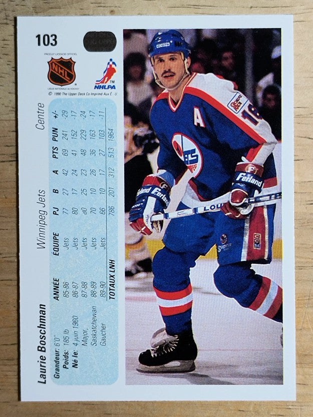 1990-91 Upper Deck French #103 Laurie Boschman