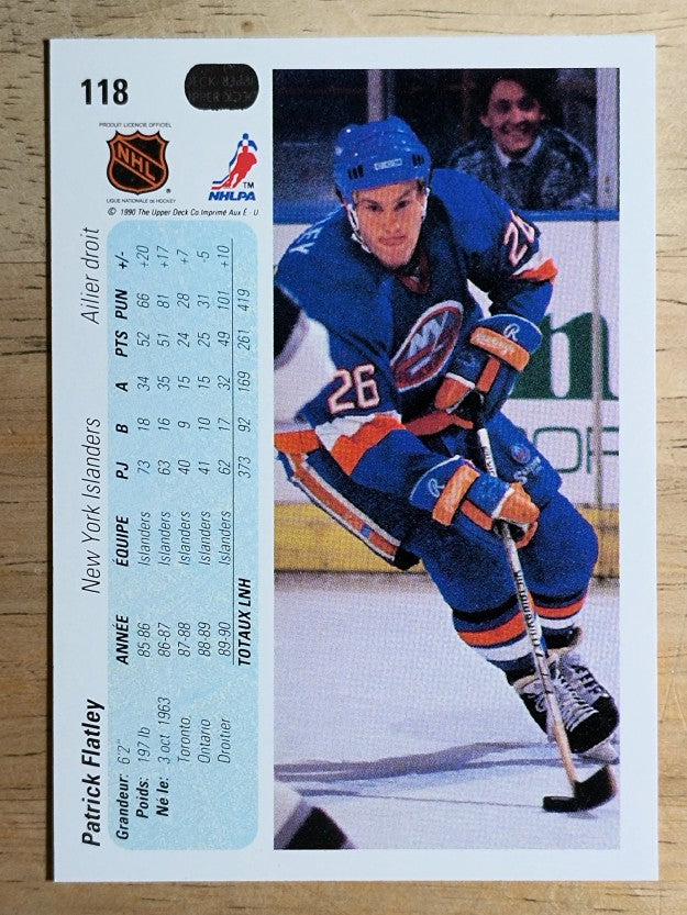 1990-91 Upper Deck French #118 Pat Flatley