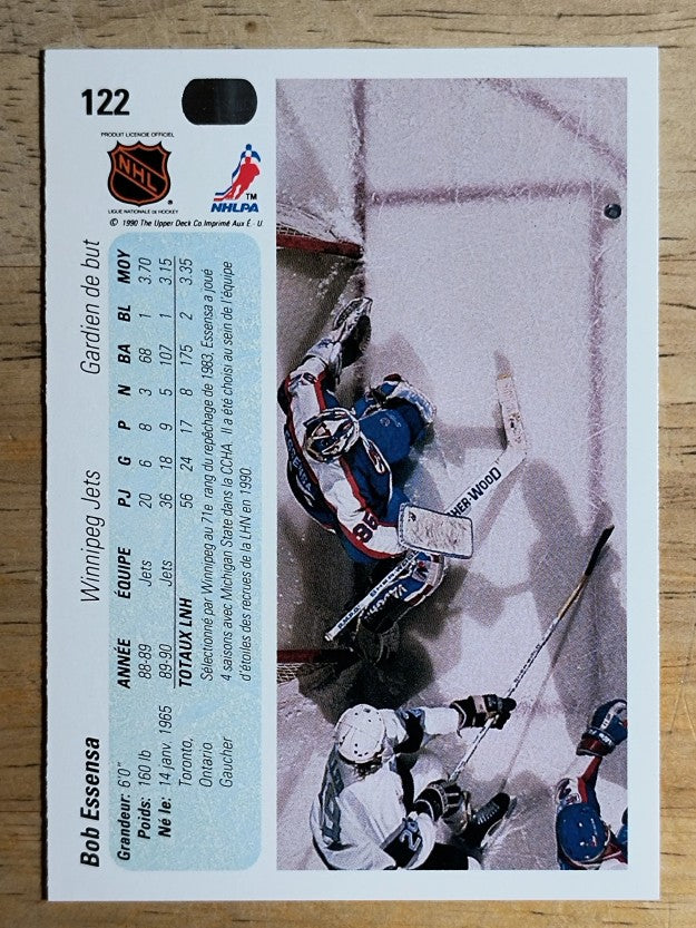 1990-91 Upper Deck French #122 Bob Essensa RC