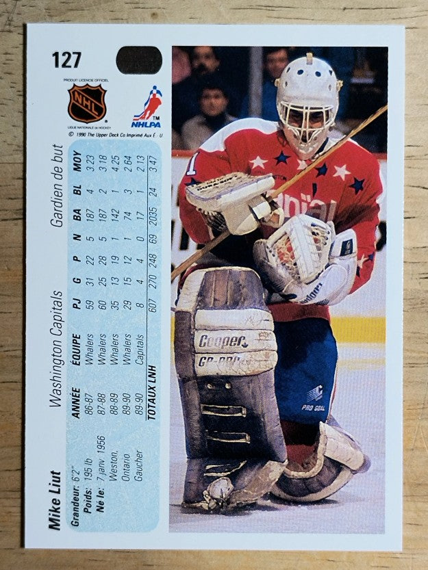 1990-91 Upper Deck French #127 Mike Liut