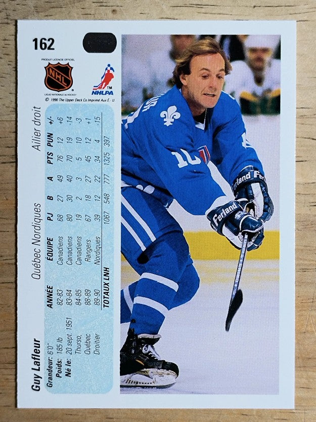 1990-91 Upper Deck French #162 Guy Lafleur