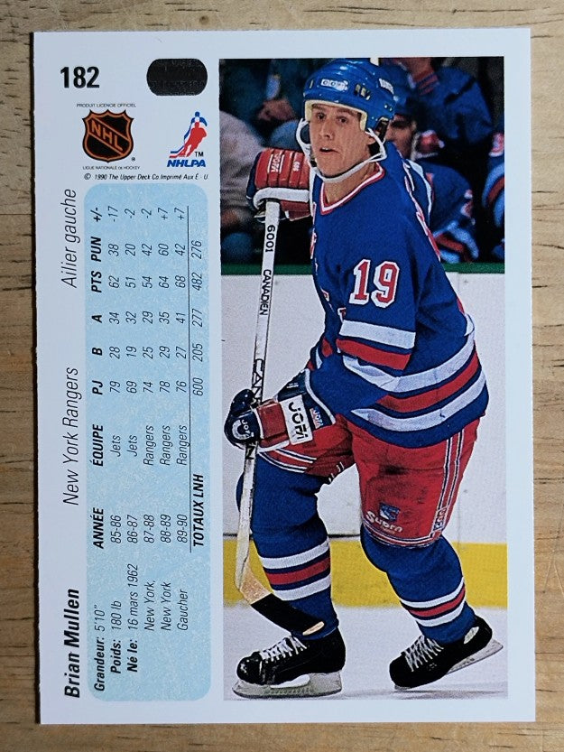 1990-91 Upper Deck French #182 Brian Mullen