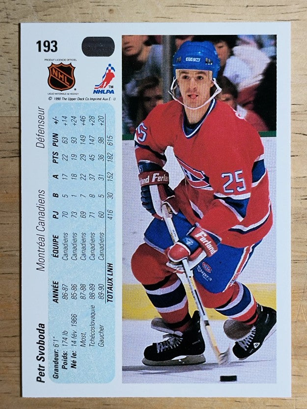 1990-91 Upper Deck French #193 Petr Svoboda