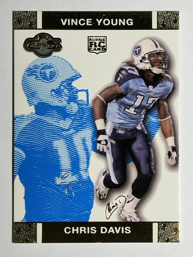 2007 Topps Co-Signers Changing Faces Gold Blue #80B Chris Davis/Vince Young