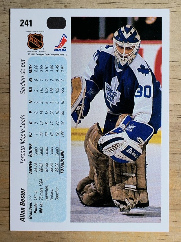 1990-91 Upper Deck French #241 Allan Bester