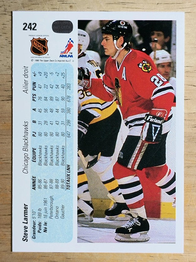 1990-91 Upper Deck French #242 Steve Larmer