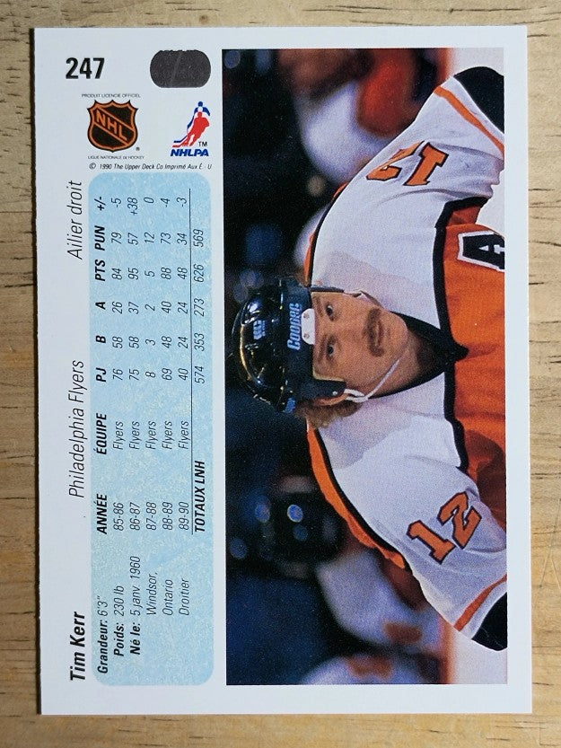 1990-91 Upper Deck French #247 Tim Kerr