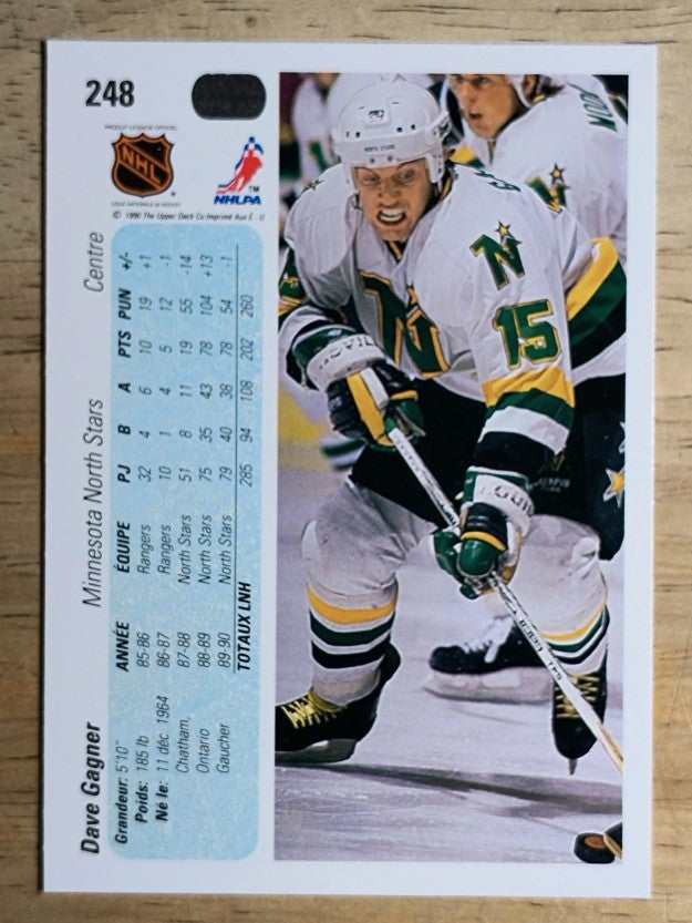 1990-91 Upper Deck French #248 Dave Gagner