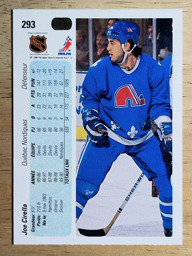 1990-91 Upper Deck French #293 Joe Cirella
