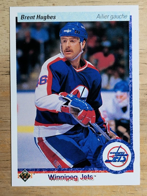 1990-91 Upper Deck French #333 Brent Hughes RC