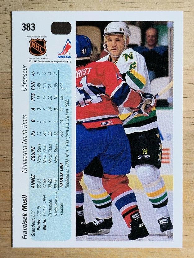 1990-91 Upper Deck French #383 Frank Musil