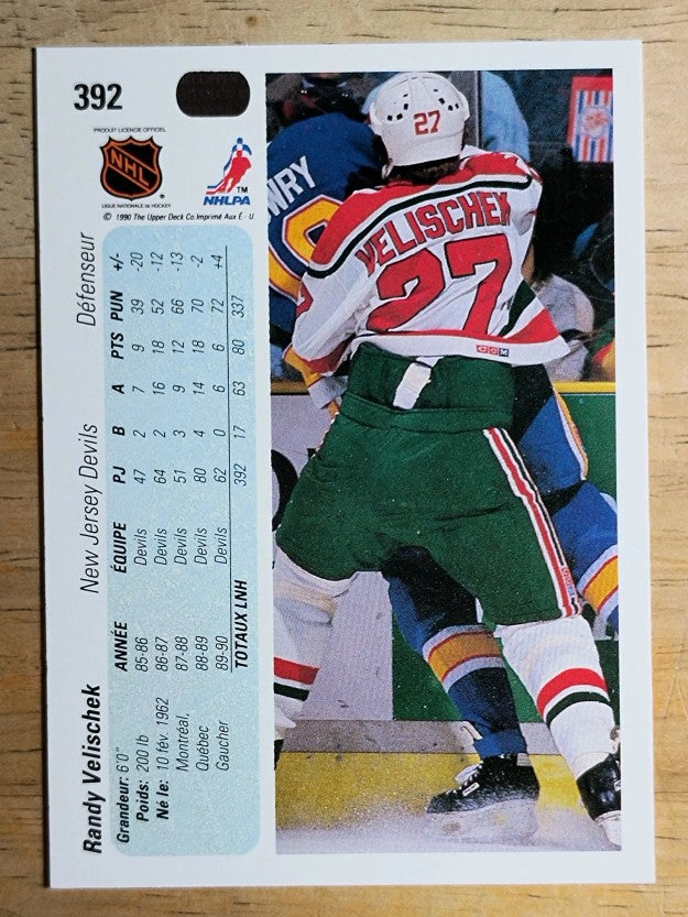 1990-91 Upper Deck French #392 Randy Velischek