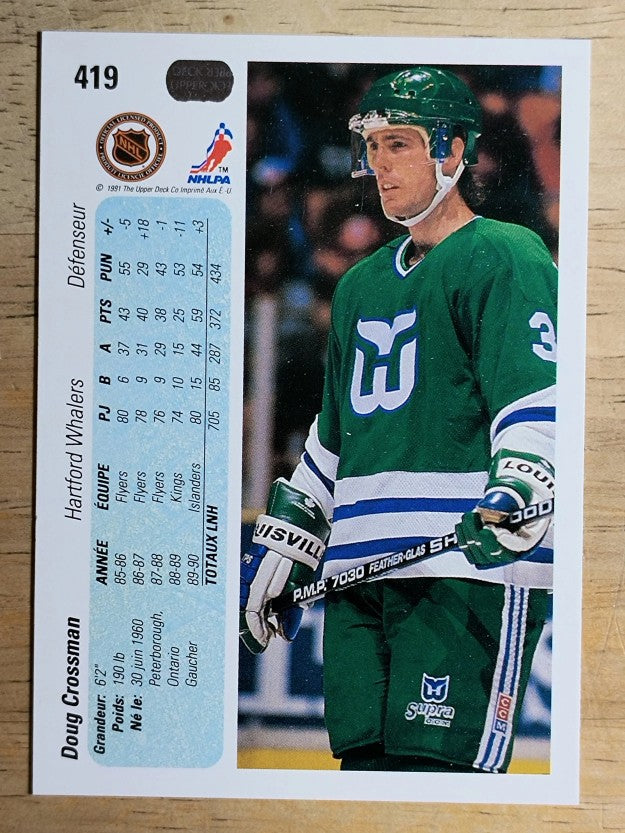 1990-91 Upper Deck French #419 Doug Crossman