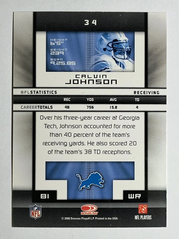2008 Donruss Elite #34 Calvin Johnson