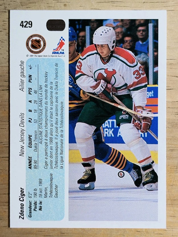 1990-91 Upper Deck French #429 Zdeno Ciger RC