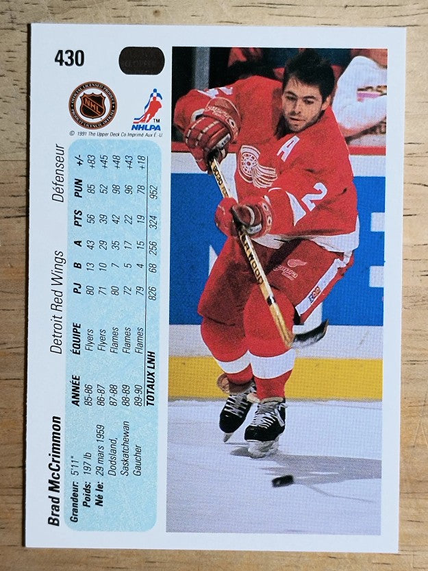 1990-91 Upper Deck French #430 Brad McCrimmon