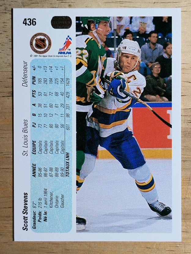 1990-91 Upper Deck French #436 Scott Stevens