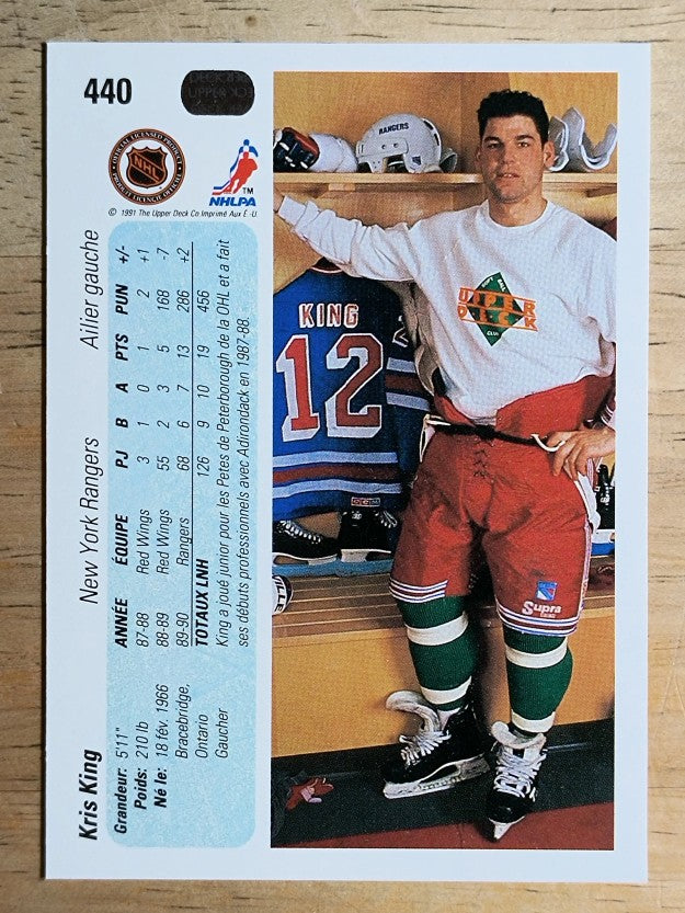 1990-91 Upper Deck French #440 Kris King RC