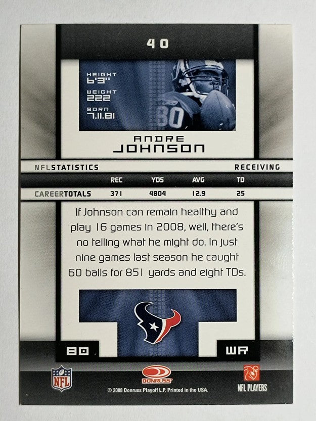 2008 Donruss Elite #40 Andre Johnson