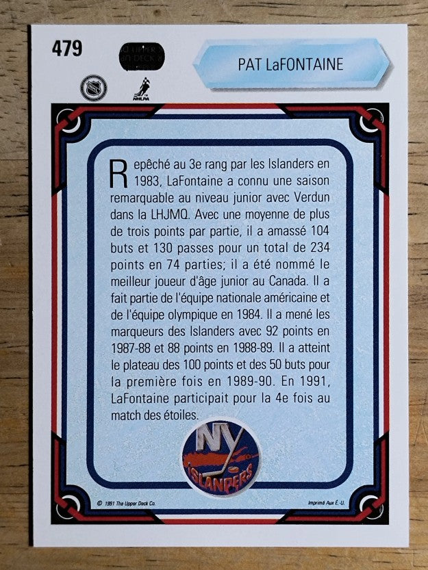 1990-91 Upper Deck French #479 Pat LaFontaine AS