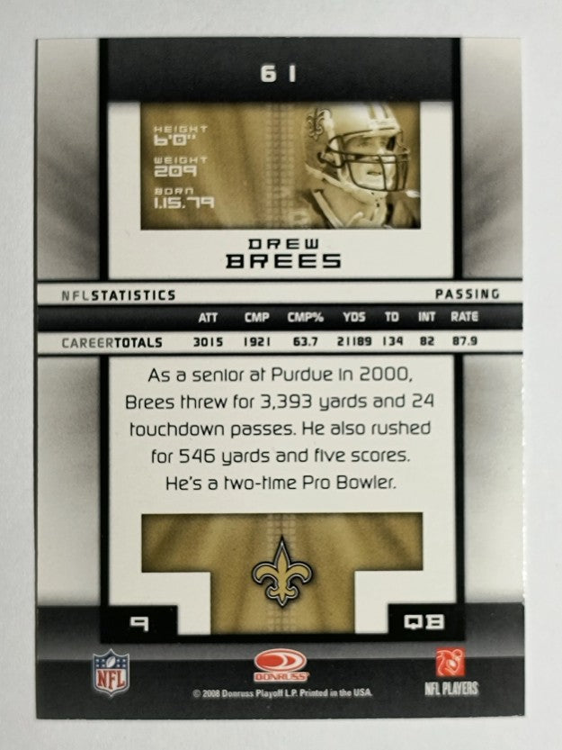 2008 Donruss Elite #61 Drew Brees