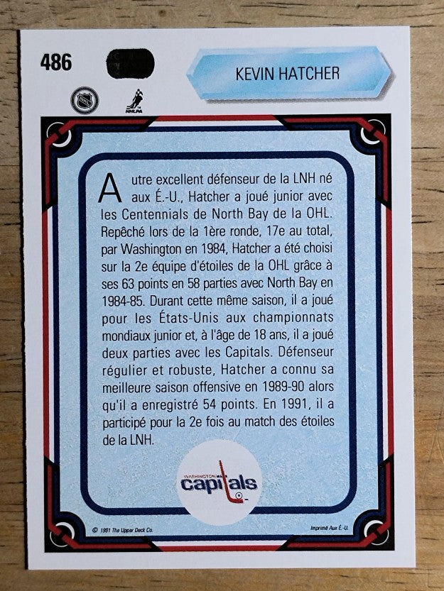 1990-91 Upper Deck French #486 Kevin Hatcher AS
