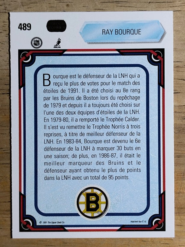 1990-91 Upper Deck French #489 Ray Bourque AS