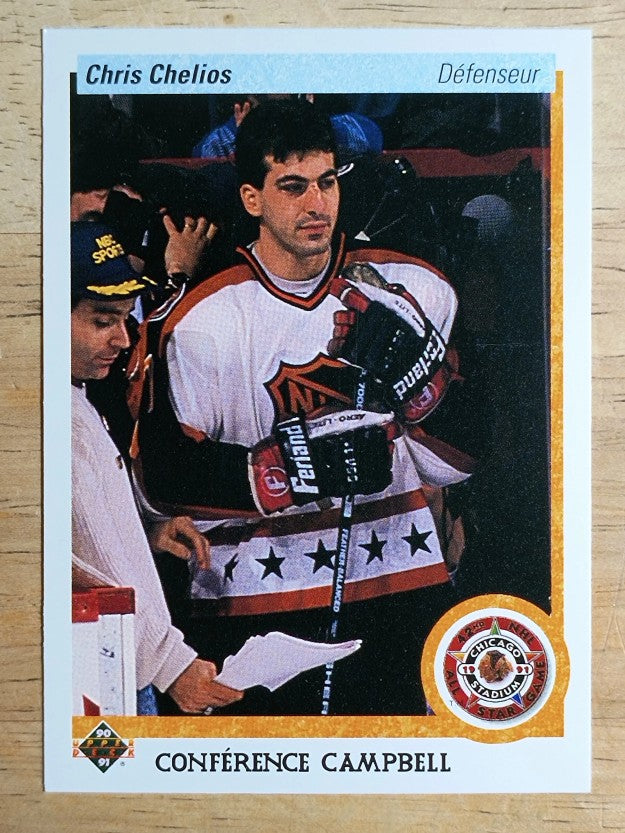 1990-91 Upper Deck French #491 Chris Chelios AS