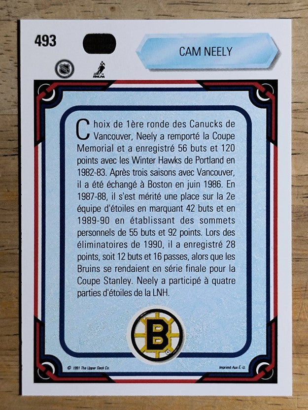 1990-91 Upper Deck French #493 Cam Neely AS