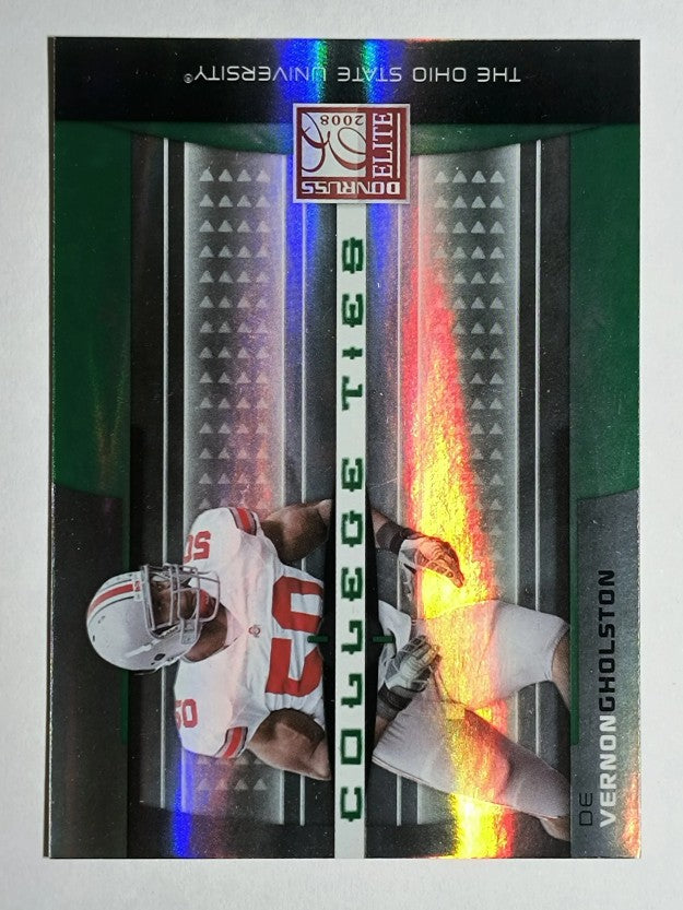 2008 Donruss Elite College Ties Green #13 Vernon Gholston