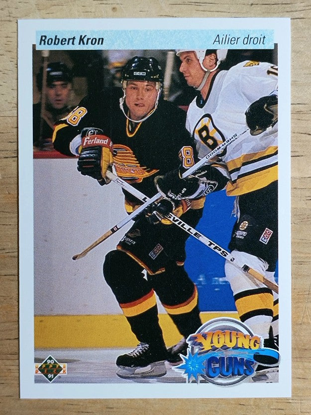 1990-91 Upper Deck French #528 Robert Kron YG RC